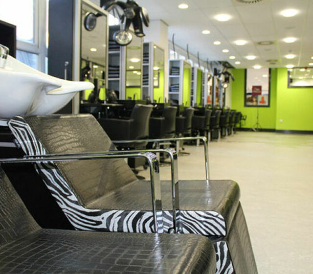 In the Inspire salon at Rotherham College