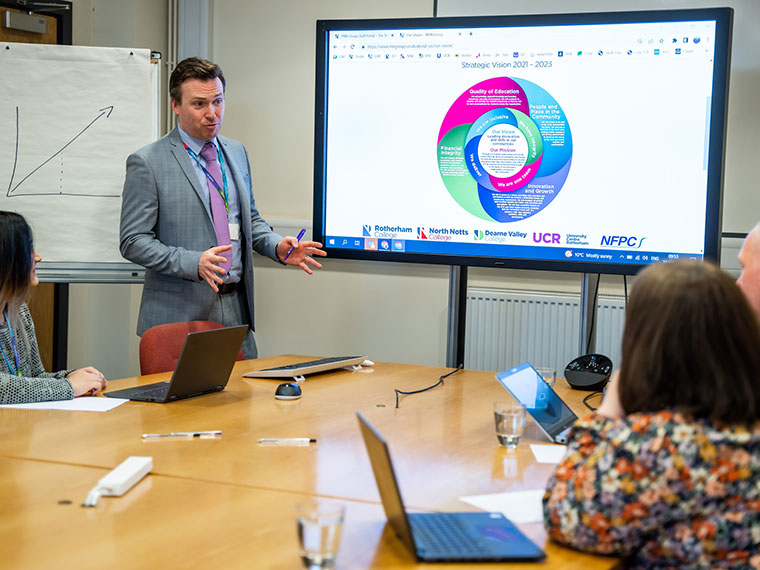 RNN Group staff in the boardroom