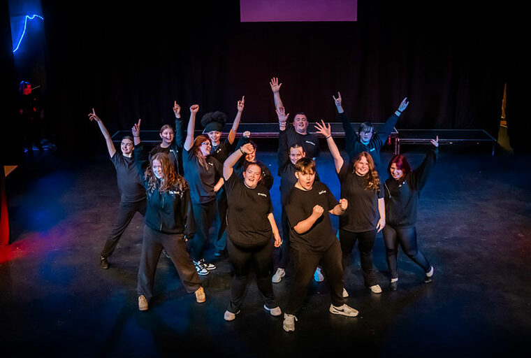 Performance students on stage