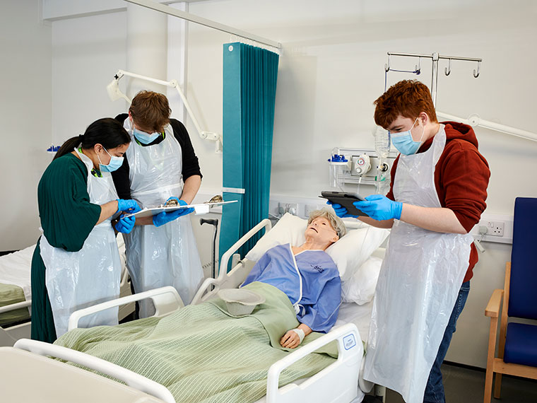 In the health suite at Dearne Valley College