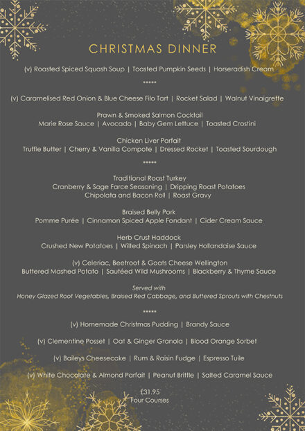 Christmas Dinner Menu 26-27