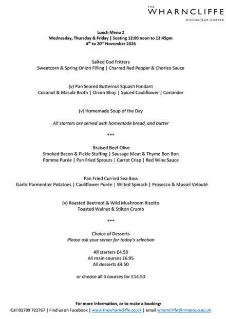 Lunch Menu 2 Nov 2026